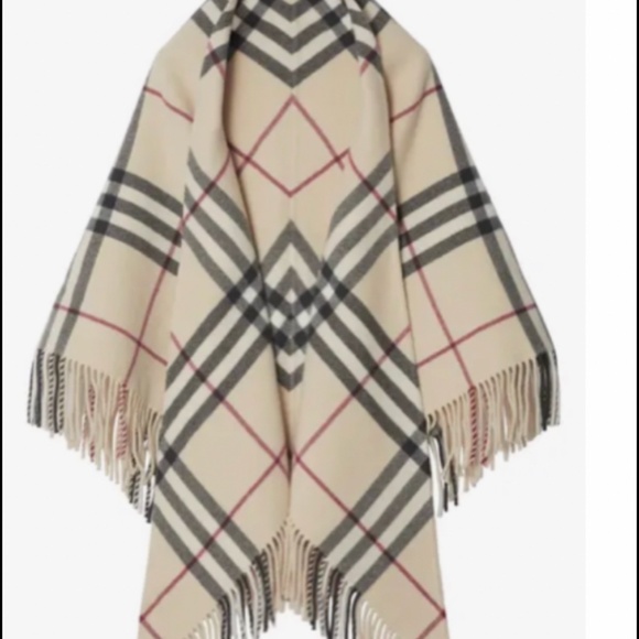 Burberry Check Print Wool Wrap NWT - Picture 13 of 13